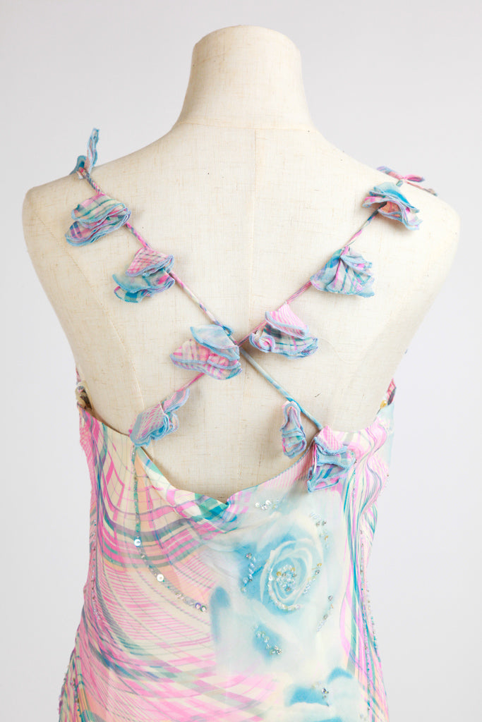 Diane Freis - Whimsical Floral pink Teal Diane Freis Dress