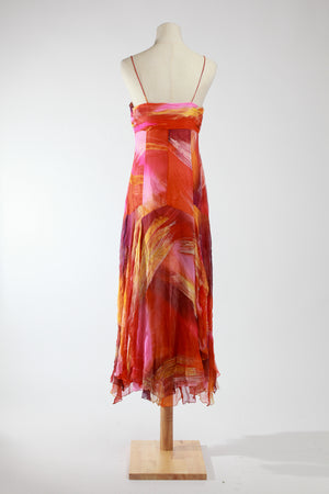 Diane Freis - Feathers of Inspiration orange Diane Freis Dress