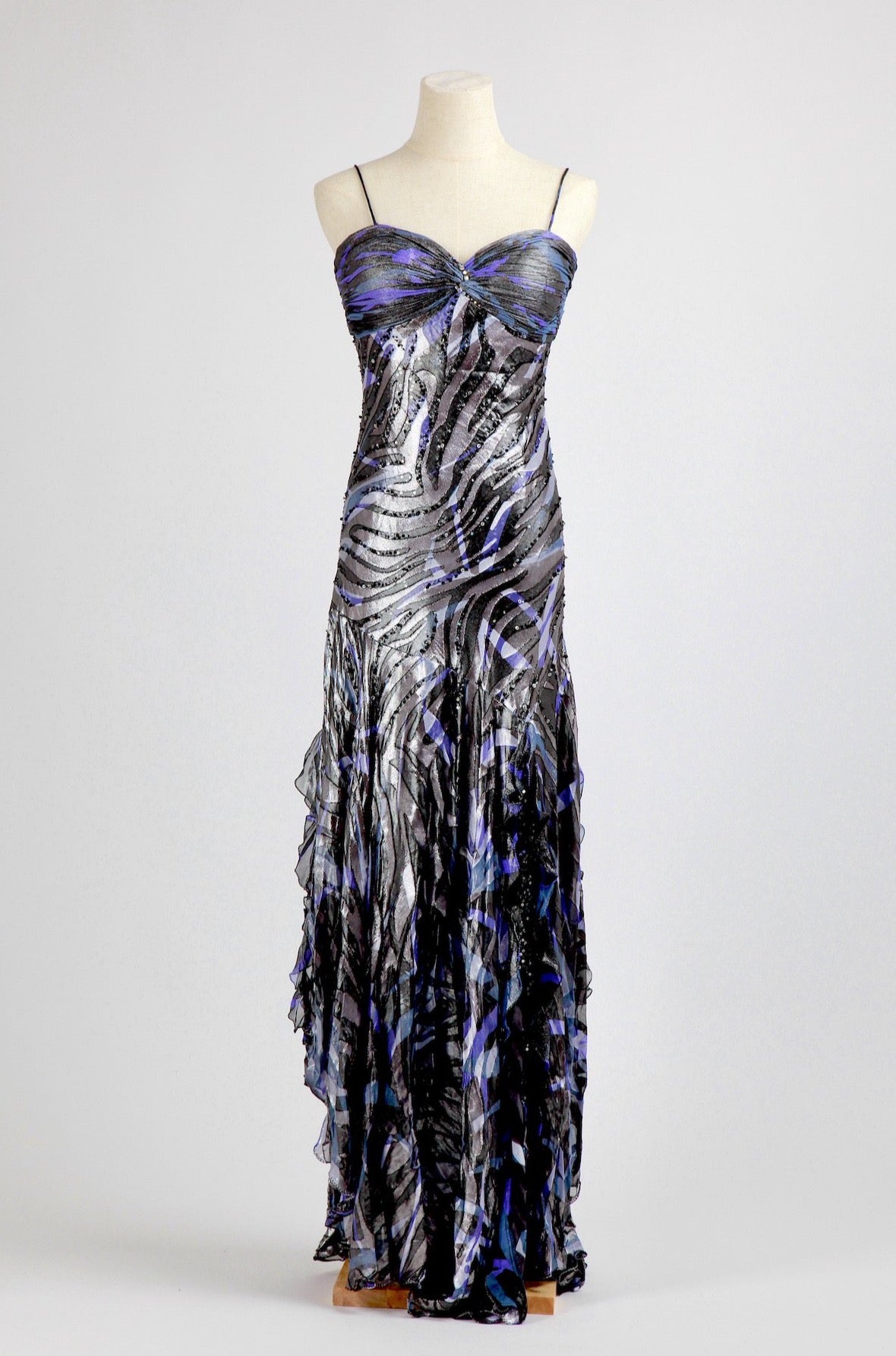 Diane Freis - Midnight Blue Aurora Gown Velvet Dress