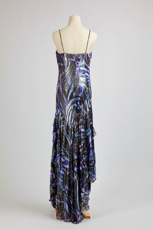 Diane Freis - Midnight Blue Aurora Gown Velvet Dress